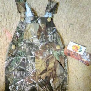 Toddler real tree camouflage overalls 12 months